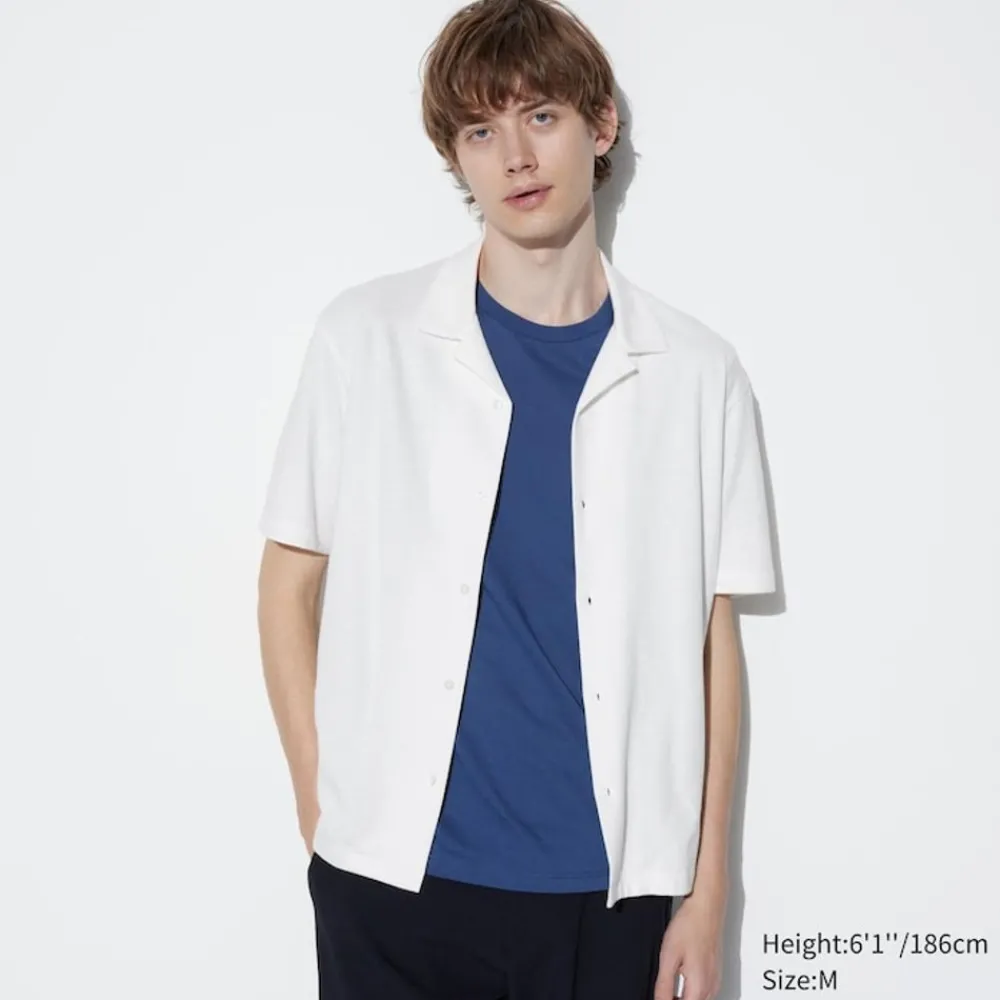T-Shirts & Oberteile*UNIQLO Airism Baumwolle Poloshirt Mit Knopfleiste Und Offenem Kragen
