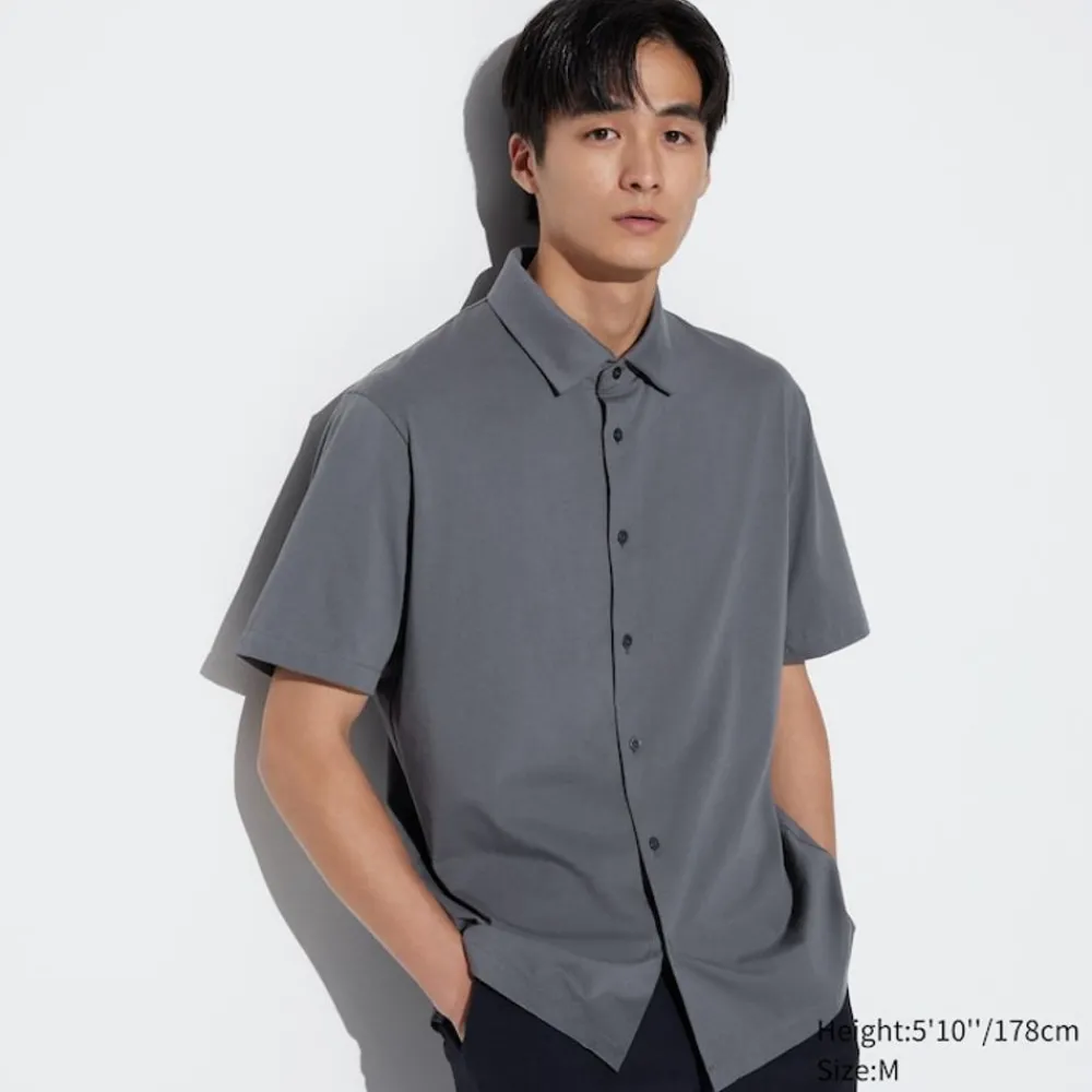 Poloshirts*UNIQLO Airism Baumwolle Poloshirt Mit Knopfleiste