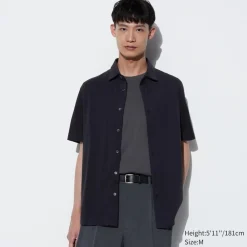 Poloshirts*UNIQLO Airism Baumwolle Poloshirt Mit Knopfleiste