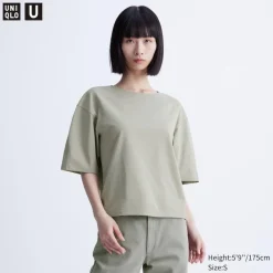 T-Shirts & Oberteile*UNIQLO Airism Baumwolle T-Shirt (Relaxed Fit)