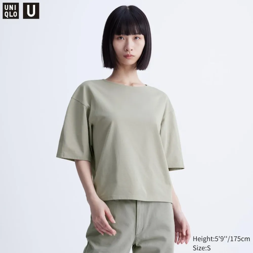T-Shirts & Oberteile*UNIQLO Airism Baumwolle T-Shirt (Relaxed Fit)