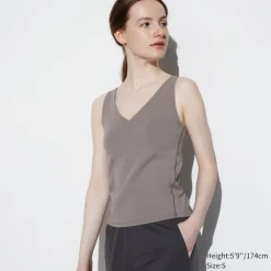 Bh-Tops, Tanktops & Trägertops*UNIQLO Airism Bh-Tanktop Mit V-Ausschnitt