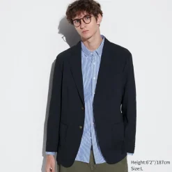 Mäntel, Jacken, Parka & Westen*UNIQLO Airsense Sakko Dunkelblau