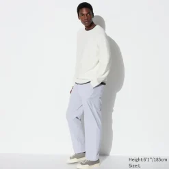 Hosen, Chinos & Jogginghosen*UNIQLO Airsense Seersucker Hose (Relaxed Fit) Blau