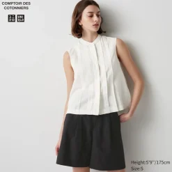 Hemden & Blusen*UNIQLO Armellose Leinenmix Bluse