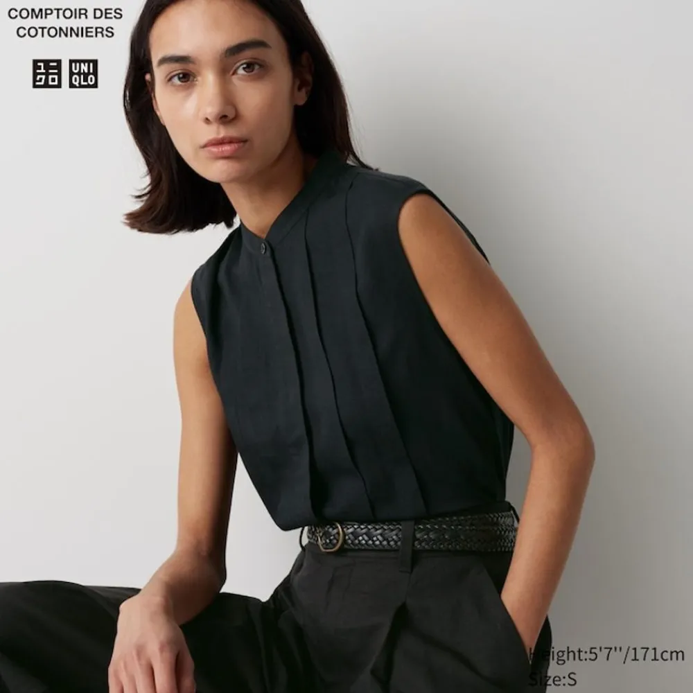 Hemden & Blusen*UNIQLO Armellose Leinenmix Bluse