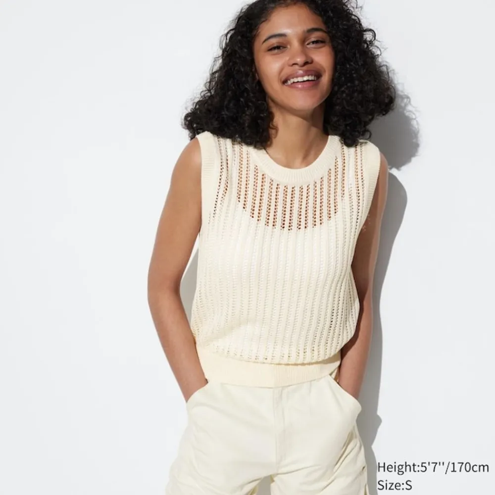 Pullover & Strickjacken*UNIQLO Armelloser Mesh Pullover