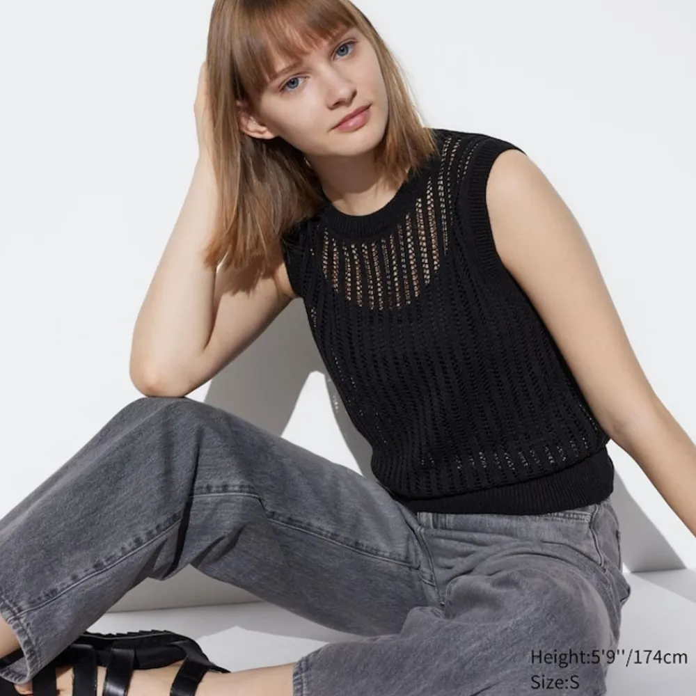 Pullover & Strickjacken*UNIQLO Armelloser Mesh Pullover