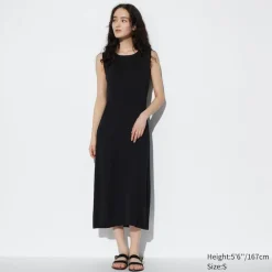 Kleider, Jumpsuits & Overalls*UNIQLO Armelloses Baumwollmix Strickkleid