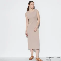 Kleider, Jumpsuits & Overalls*UNIQLO Armelloses Baumwollmix Strickkleid