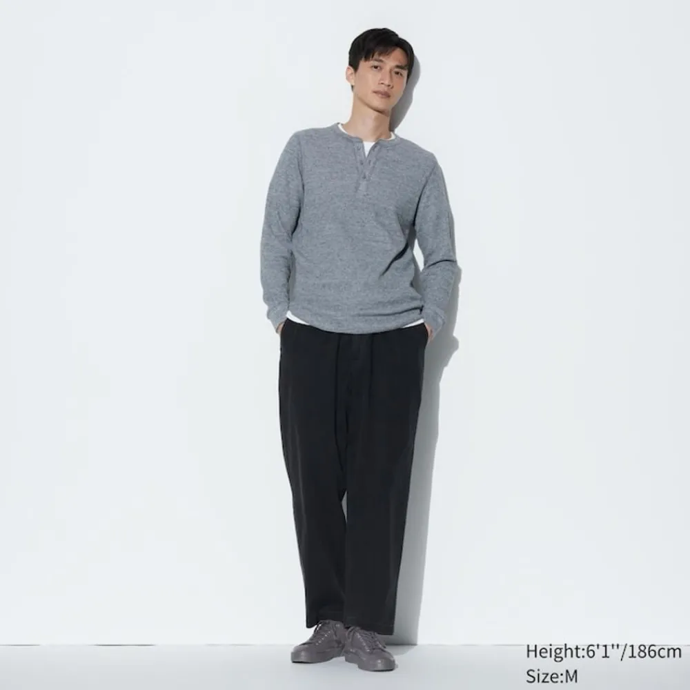 Loungewear & Pyjamas*UNIQLO Baumwolle Denim Hose In 7/8-Lange (Relaxed Fit)