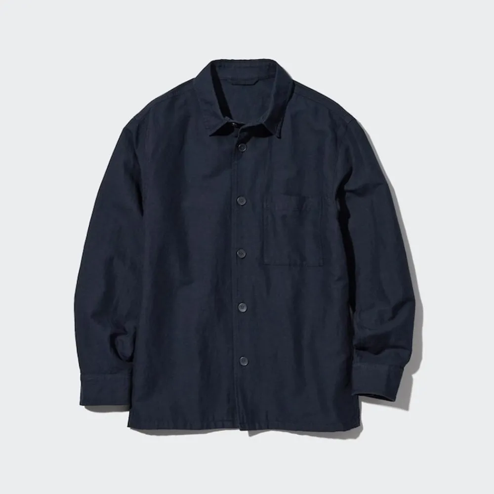 Hemdjacken & Shirtjacken*UNIQLO Baumwolle Leinen Hemdjacke