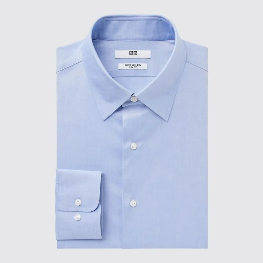 Hemden*UNIQLO Bugelfreies Langarm Hemd (Slim Fit)
