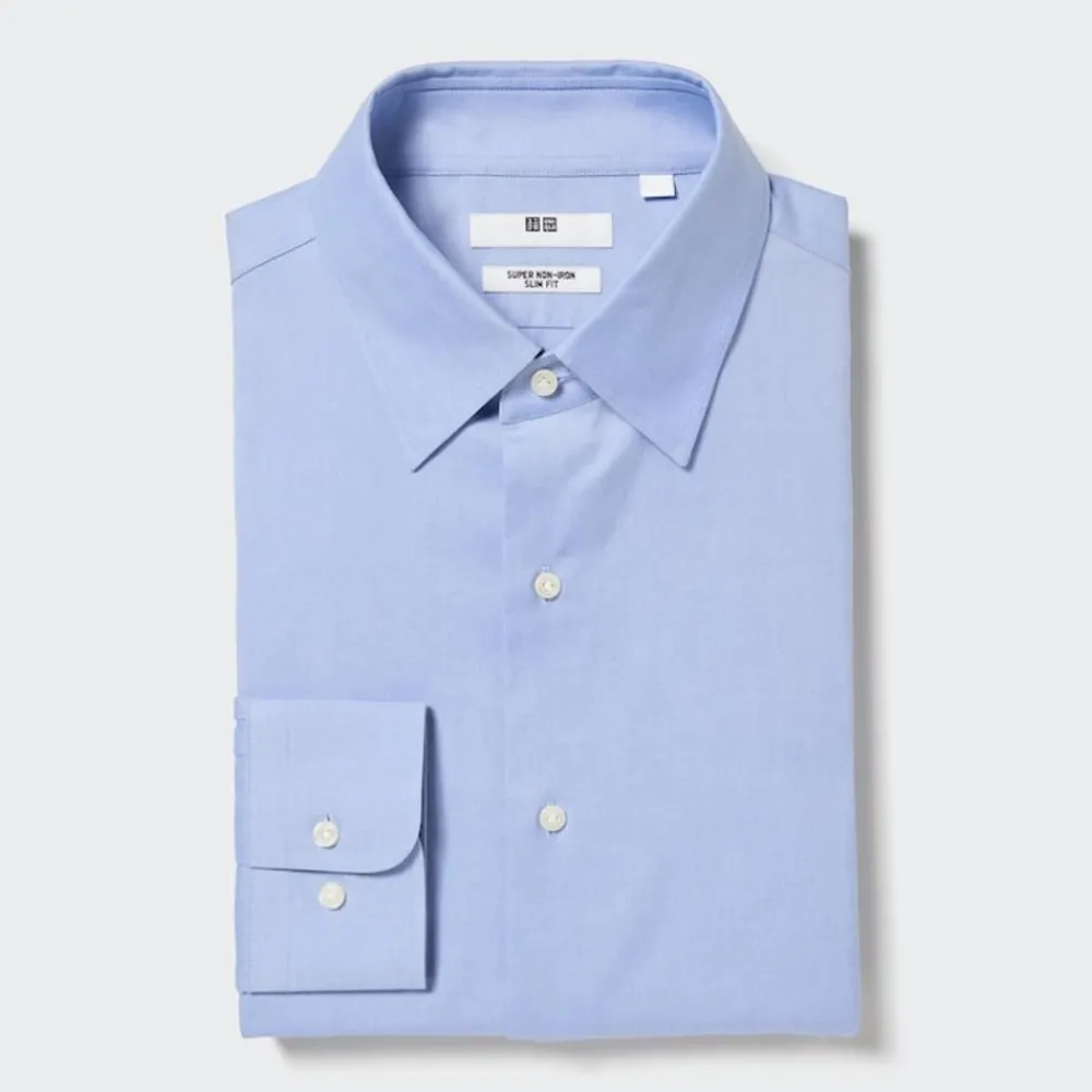 Hemden*UNIQLO Bugelfreies Langarm Hemd (Slim Fit)