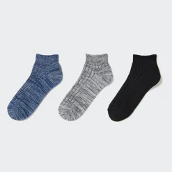 Socken, Strumpfhosen & Leggings*UNIQLO Buntgerippte Kurzsocken (3 Paar)
