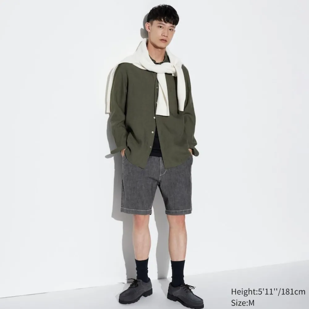 Shorts*UNIQLO Chambray Stretch Easy Shorts