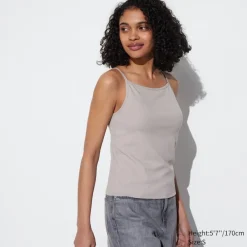 T-Shirts & Oberteile*UNIQLO Cropped Airism Bh-Tragertop Mit Weitem Ausschnitt