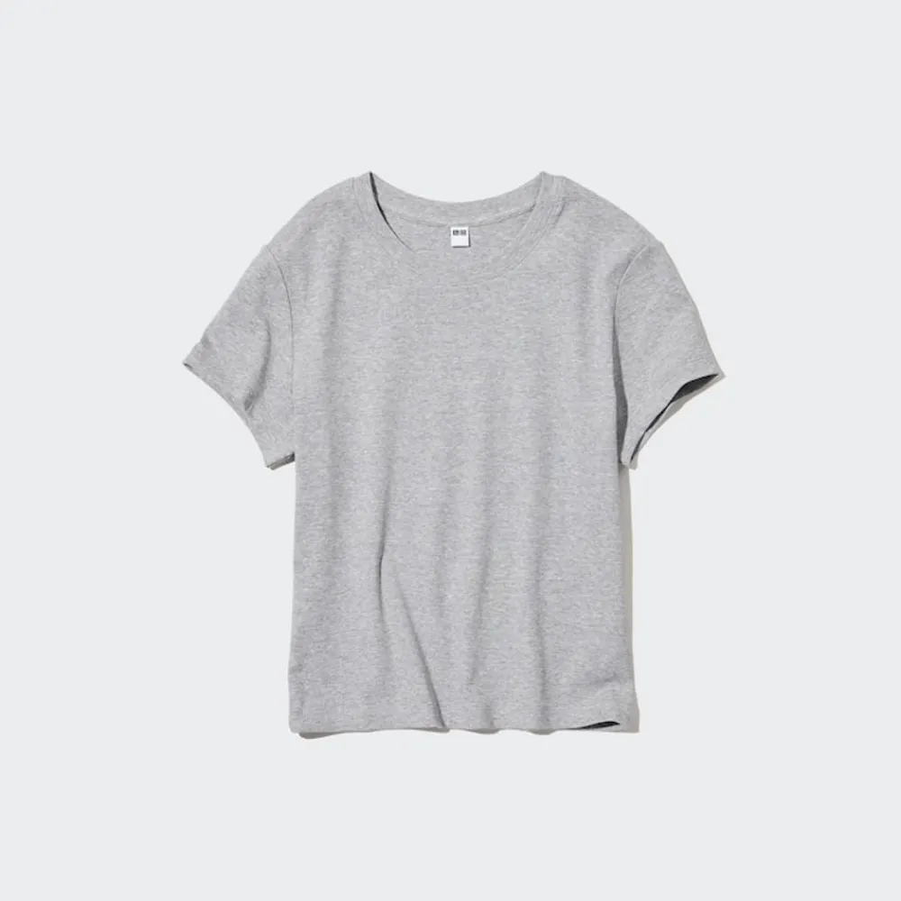 T-Shirts & Oberteile*UNIQLO Cropped T-Shirt Grau