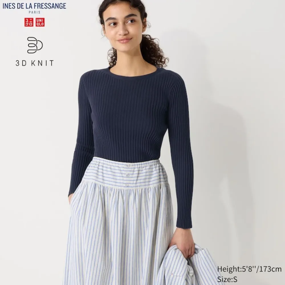 Pullover & Strickjacken*UNIQLO 3D Knit Nahtloser Gerippter Pullover