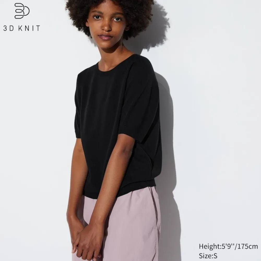 Pullover & Strickjacken*UNIQLO 3D Knit Nahtloser Halbarm Pullover (Maschinenwaschbar)