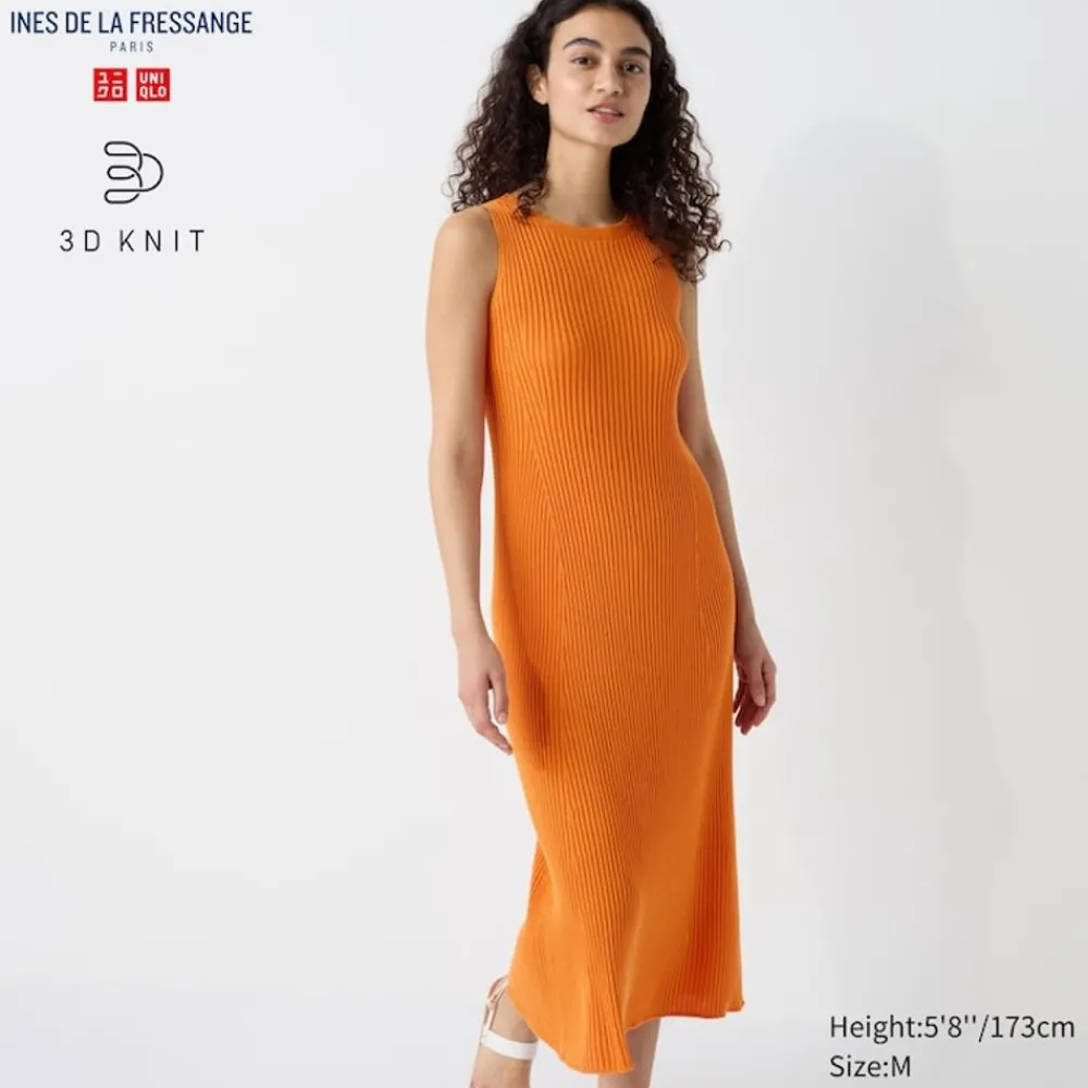 Kleider, Jumpsuits & Overalls*UNIQLO 3D Knit Nahtloses Geripptes Armelloses Kleid