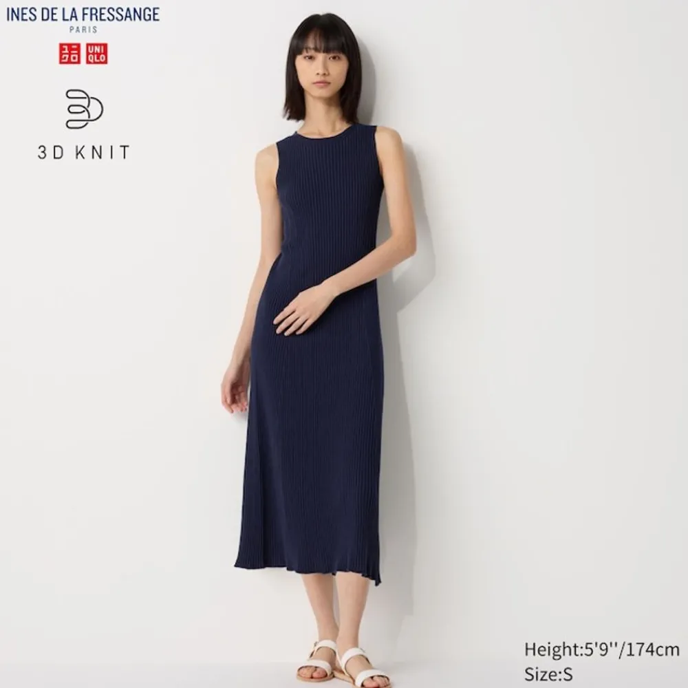 Kleider, Jumpsuits & Overalls*UNIQLO 3D Knit Nahtloses Geripptes Armelloses Kleid