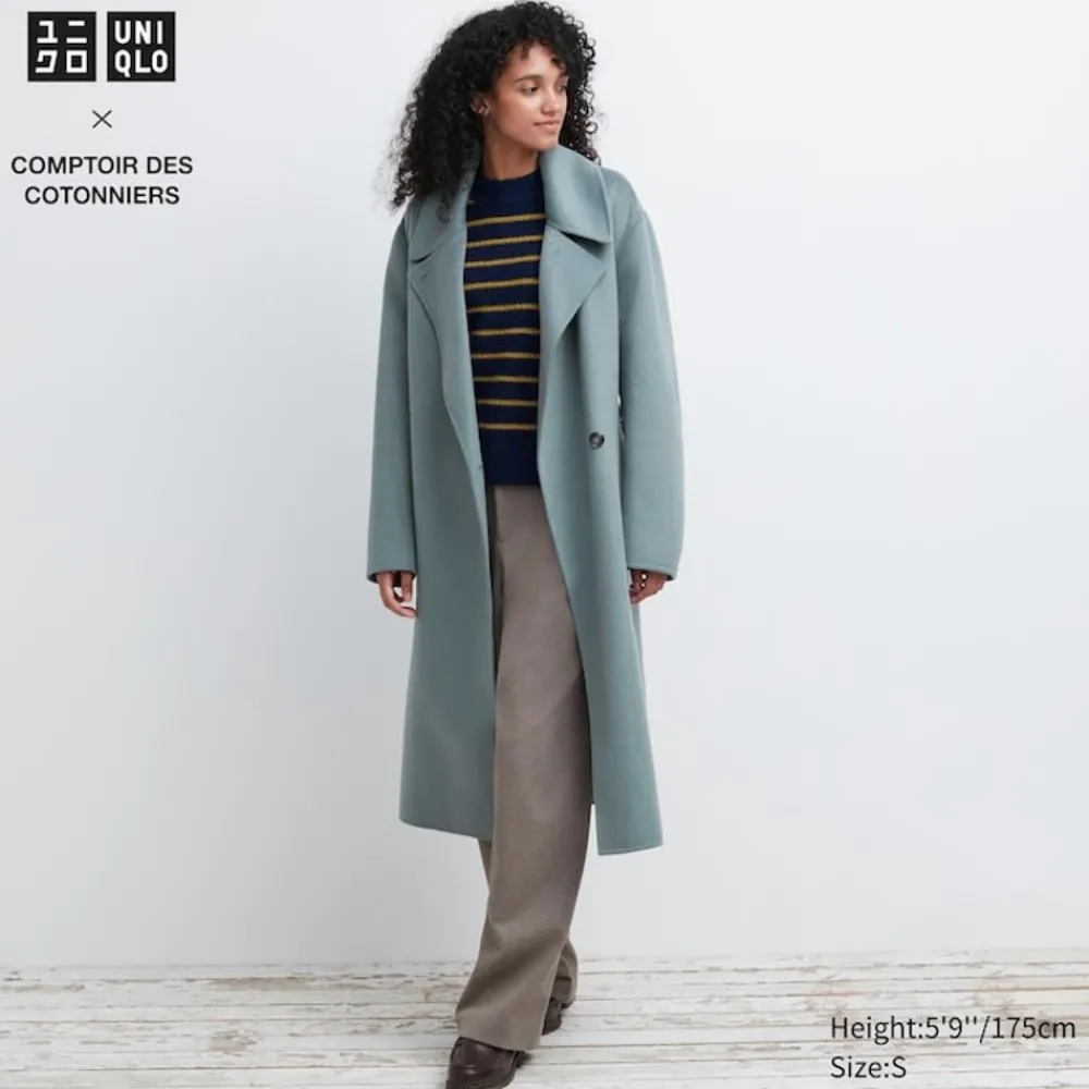 Mäntel, Jacken, Parka & Westen*UNIQLO Doppelt Gewebter Wollmix WickelMäntel