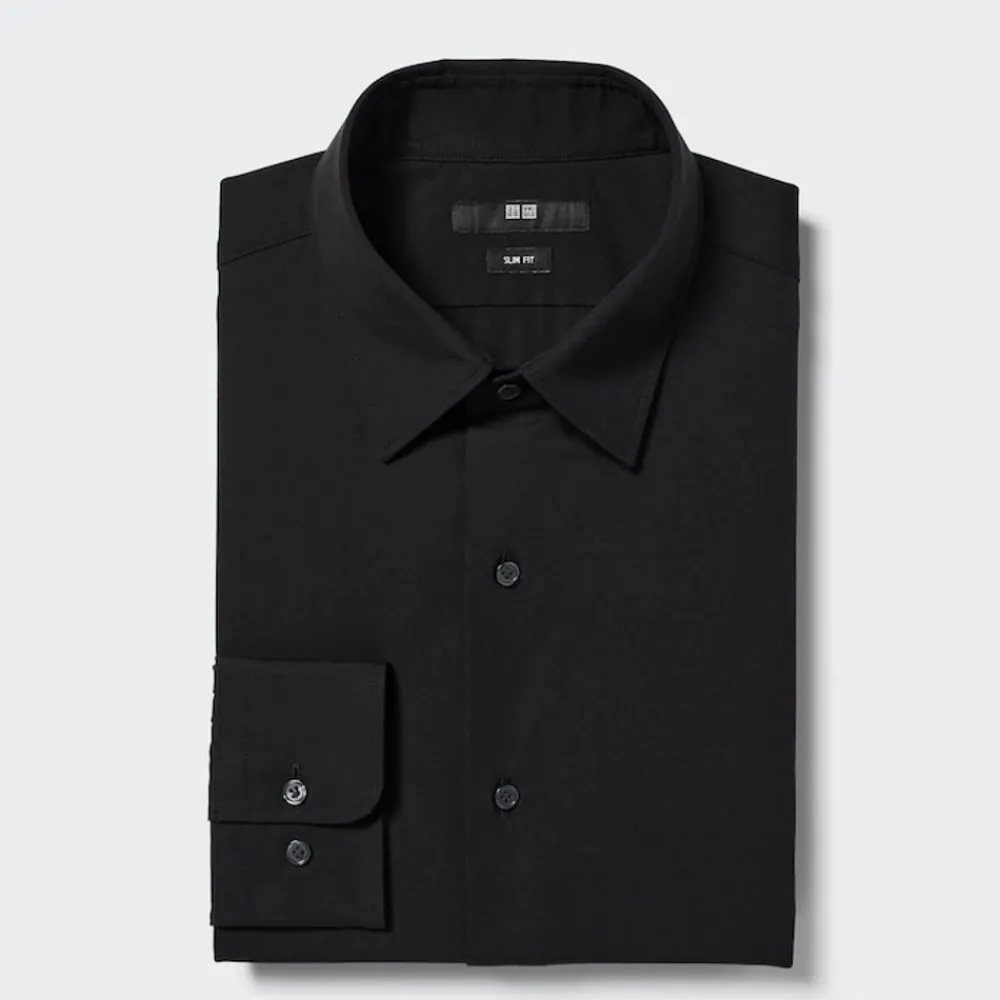 Hemden*UNIQLO Easy Care Stretch Langarm Hemd (Slim Fit)