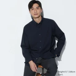 Hemden*UNIQLO Extra Feine Baumwolle Langarm Hemd