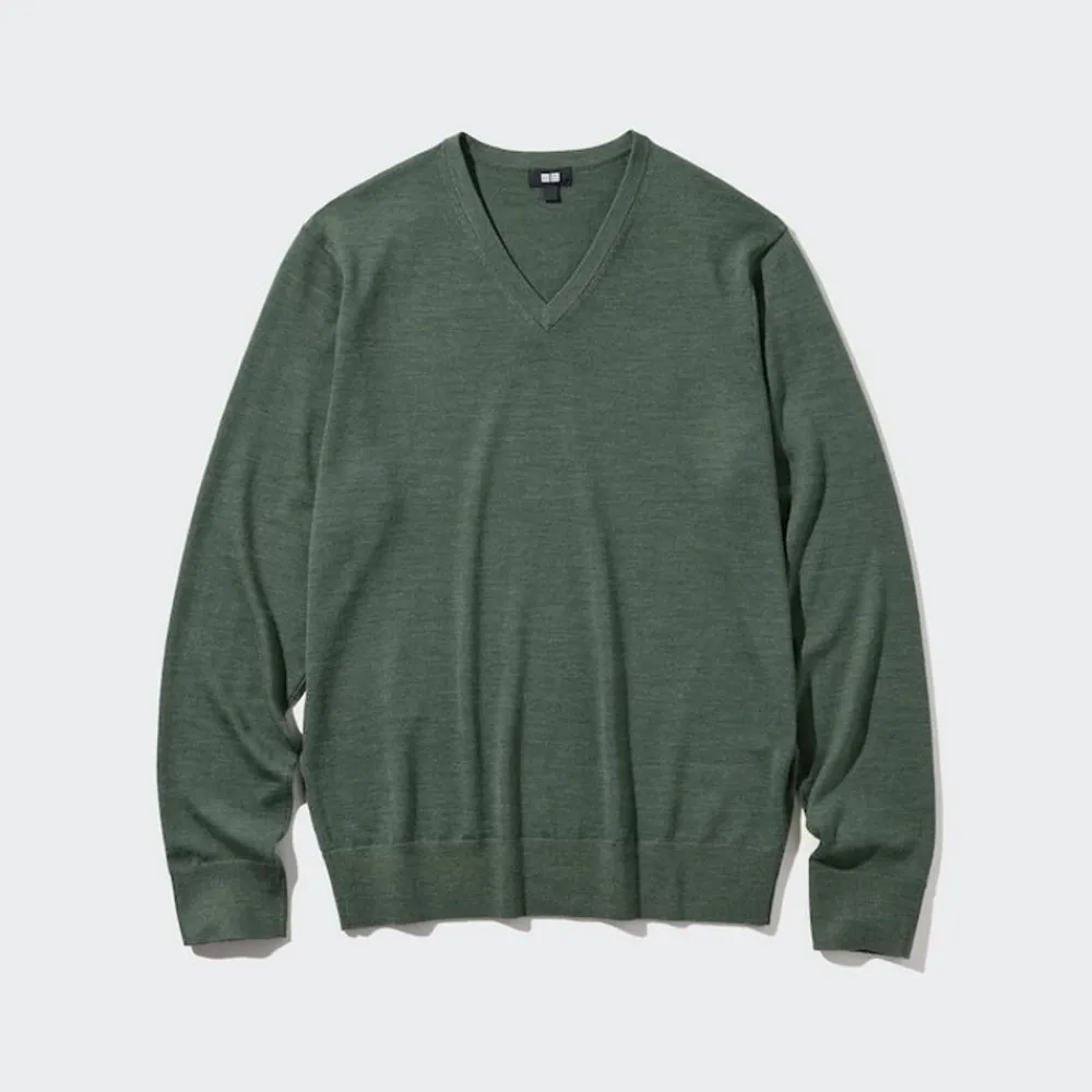 Pullover & Strickjacken*UNIQLO 100 % Extra Feine Merinowolle Pullover Mit V-Ausschnitt