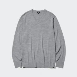Pullover & Strickjacken*UNIQLO 100 % Extra Feine Merinowolle Pullover Mit V-Ausschnitt