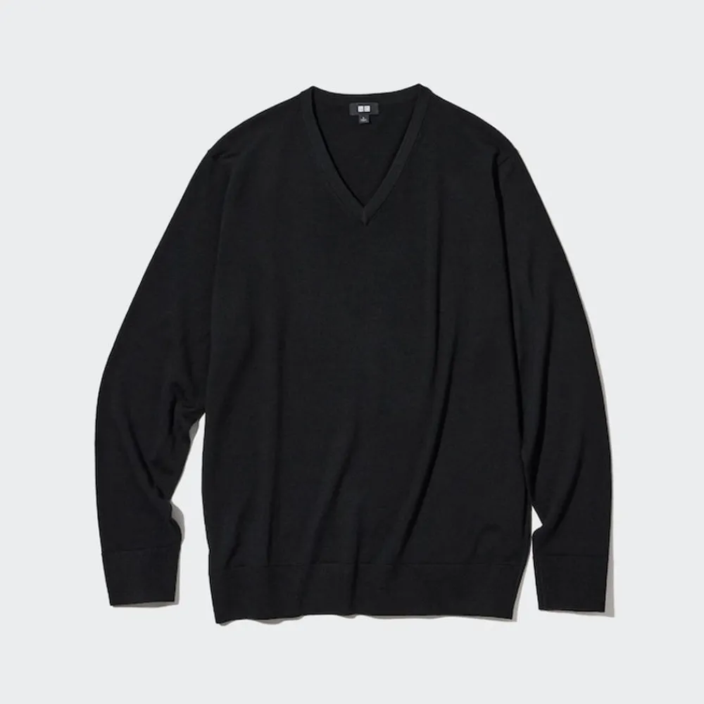 Pullover & Strickjacken*UNIQLO 100% Extra Feine Merinowolle Pullover Mit V-Ausschnitt