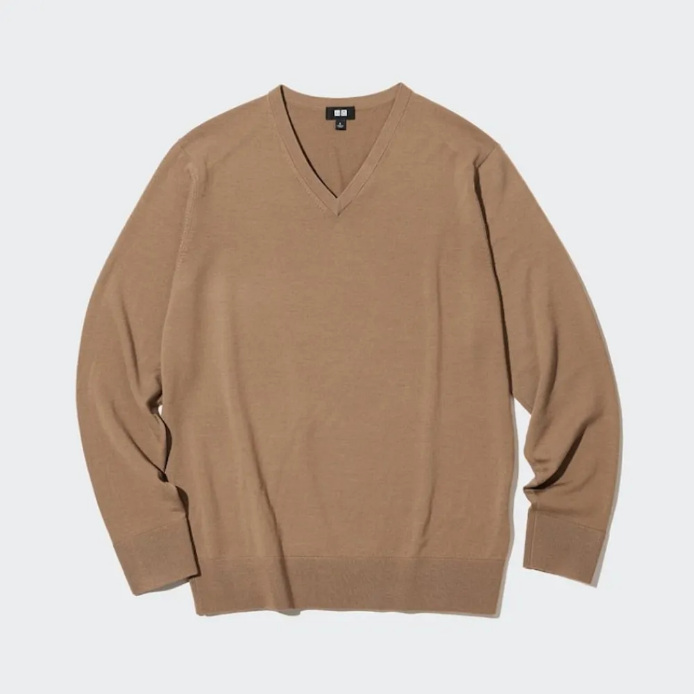 Pullover & Strickjacken*UNIQLO 100% Extra Feine Merinowolle Pullover Mit V-Ausschnitt