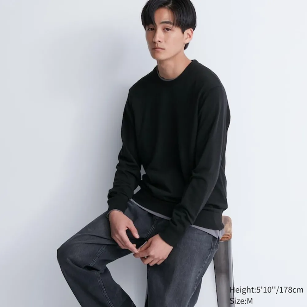 Pullover & Strickjacken*UNIQLO 100 % Extra Feine Merinowolle Pullover