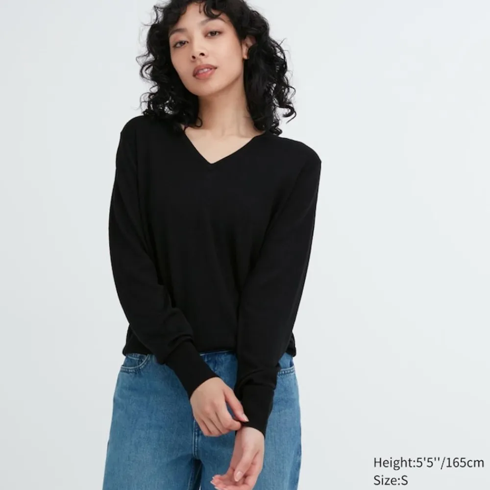 Pullover & Strickjacken*UNIQLO 100 % Extra Feine Merinowolle Pullover Mit V-Ausschnitt