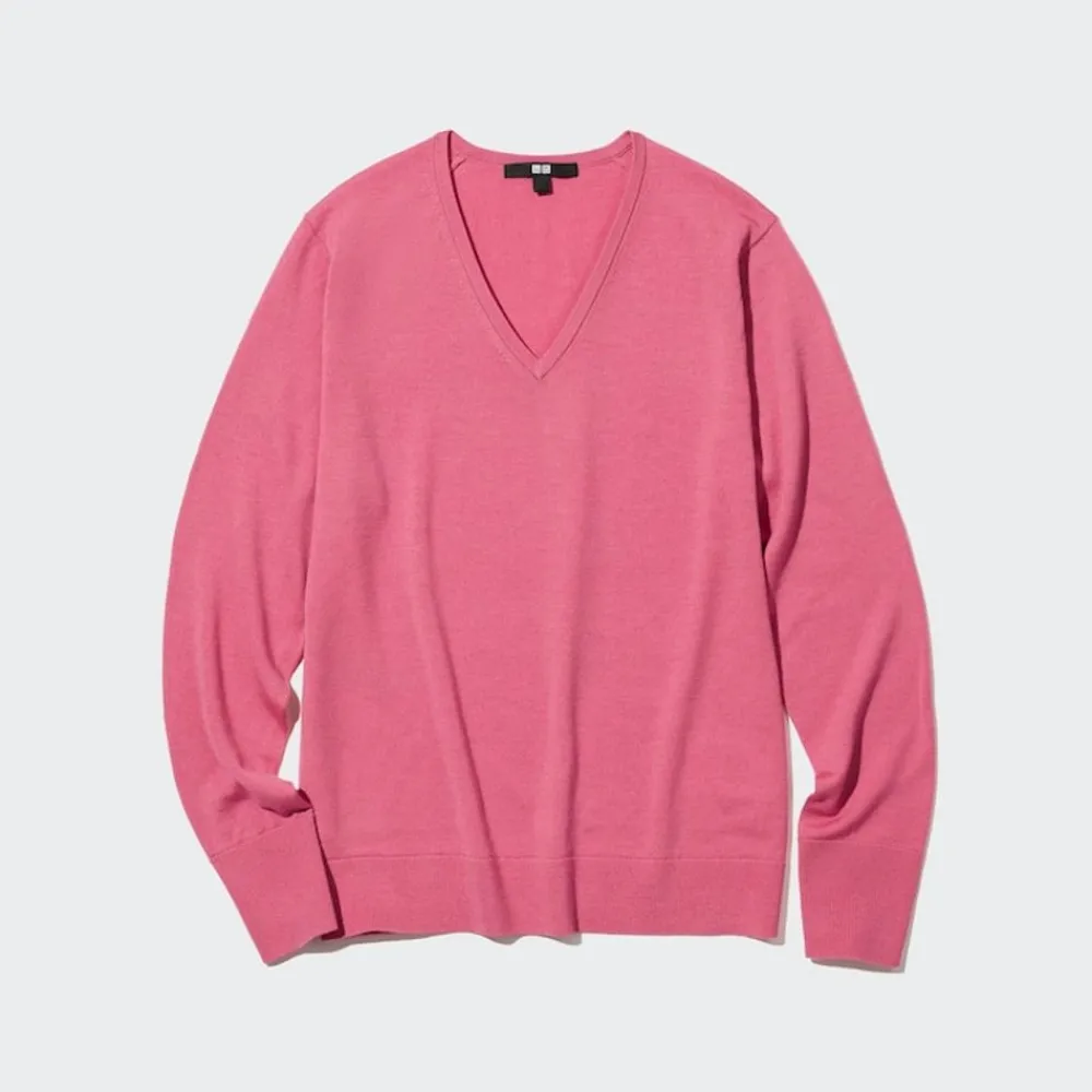 Pullover & Strickjacken*UNIQLO 100 % Extra Feine Merinowolle Pullover Mit V-Ausschnitt