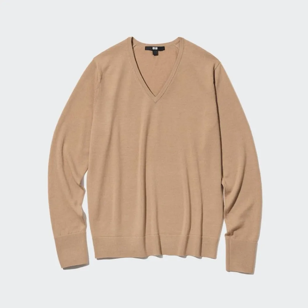 Pullover & Strickjacken*UNIQLO 100 % Extra Feine Merinowolle Pullover Mit V-Ausschnitt