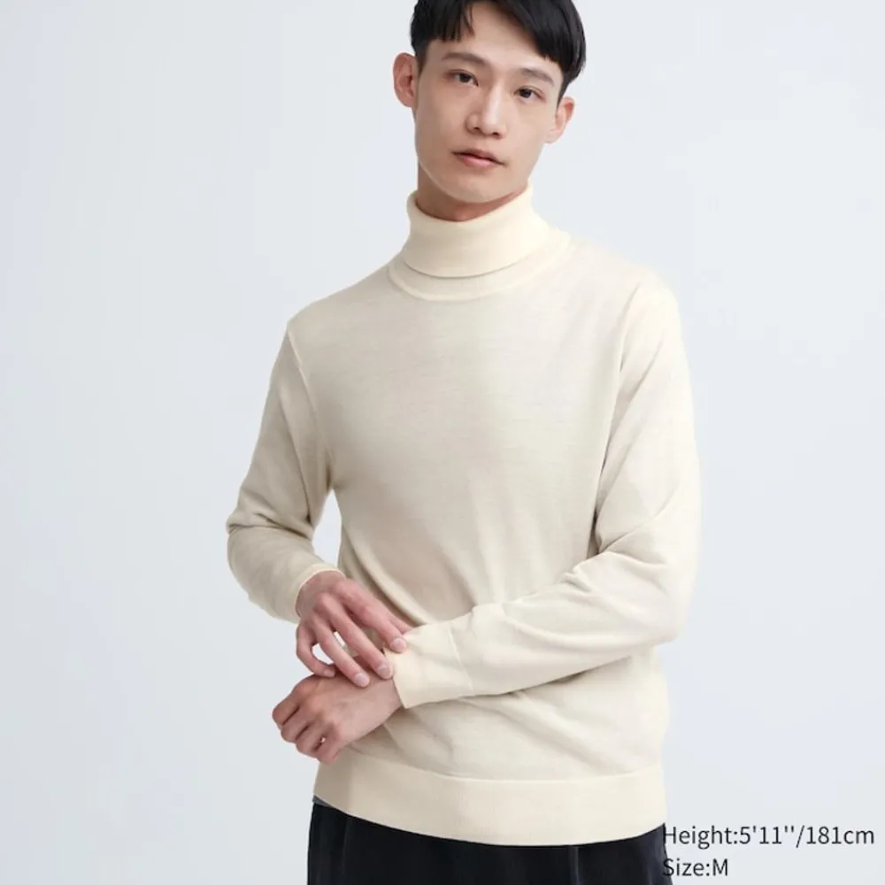 Pullover & Strickjacken*UNIQLO 100 % Extra Feine Merinowolle Rollkragenpullover