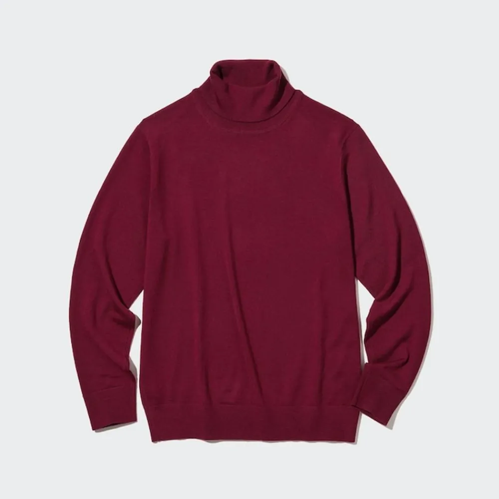 Pullover & Strickjacken*UNIQLO 100 % Extra Feine Merinowolle Rollkragenpullover