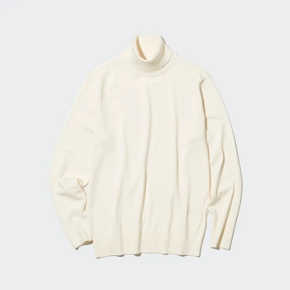 Pullover & Strickjacken*UNIQLO 100% Extra Feine Merinowolle Rollkragenpullover