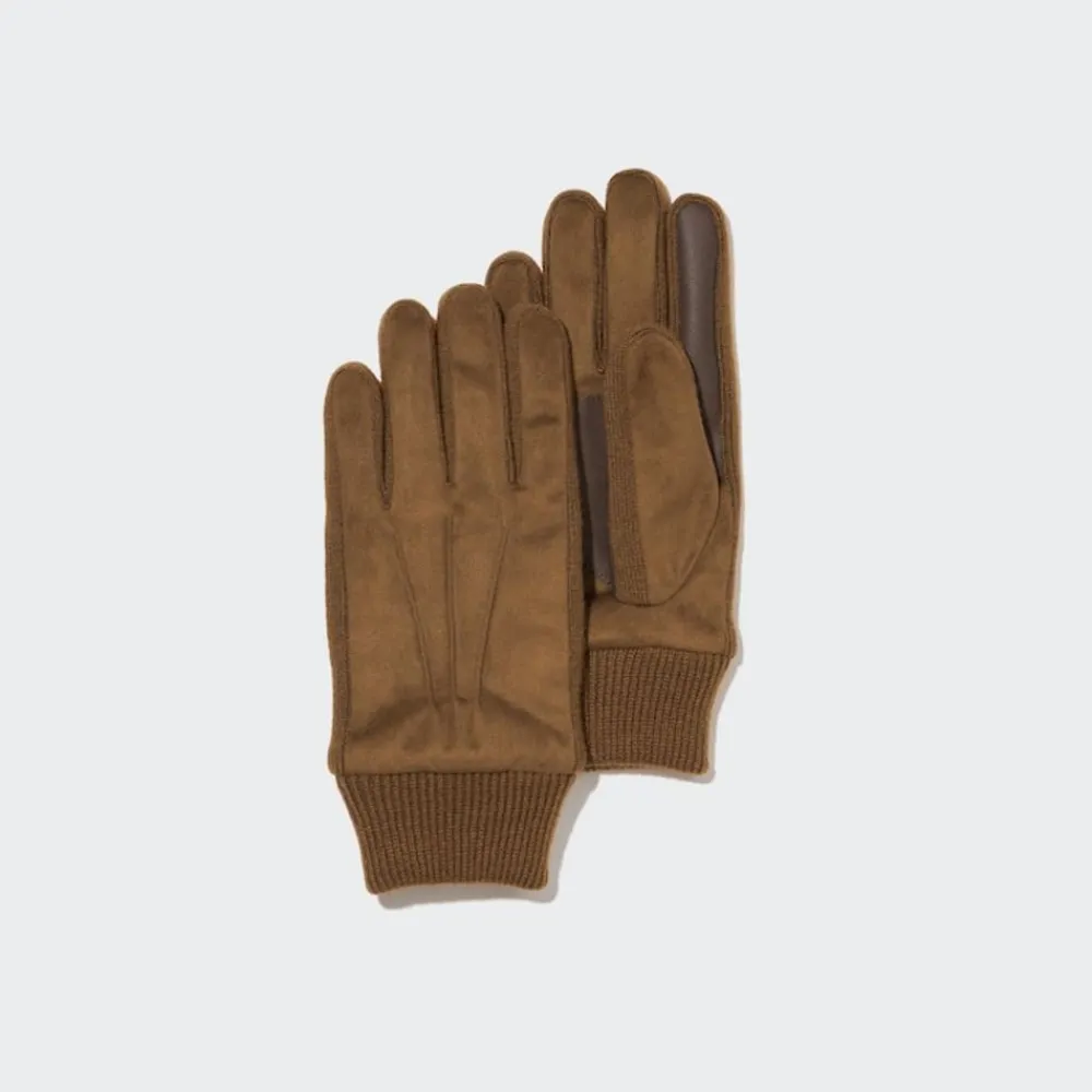 Accessoires & Taschen*UNIQLO Gefutterte Heattech Thermohandschuhe Braun