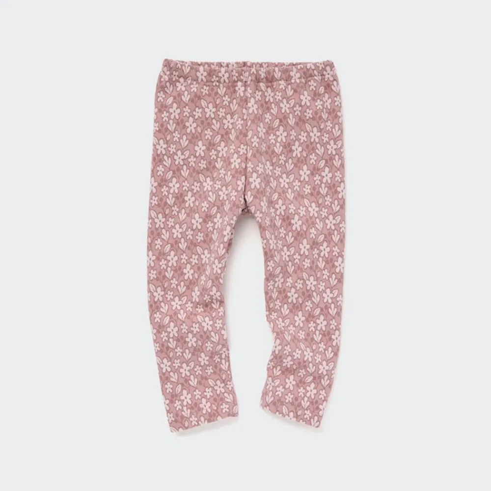Leggings*UNIQLO Gemusterte Fleece Leggings Pink