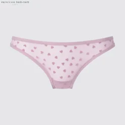 Bhs & Unterwäsche*UNIQLO Gemusterter Mesh Slip Lila