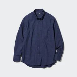 Hemden*UNIQLO Gemustertes Extra Feine Baumwolle Hemd