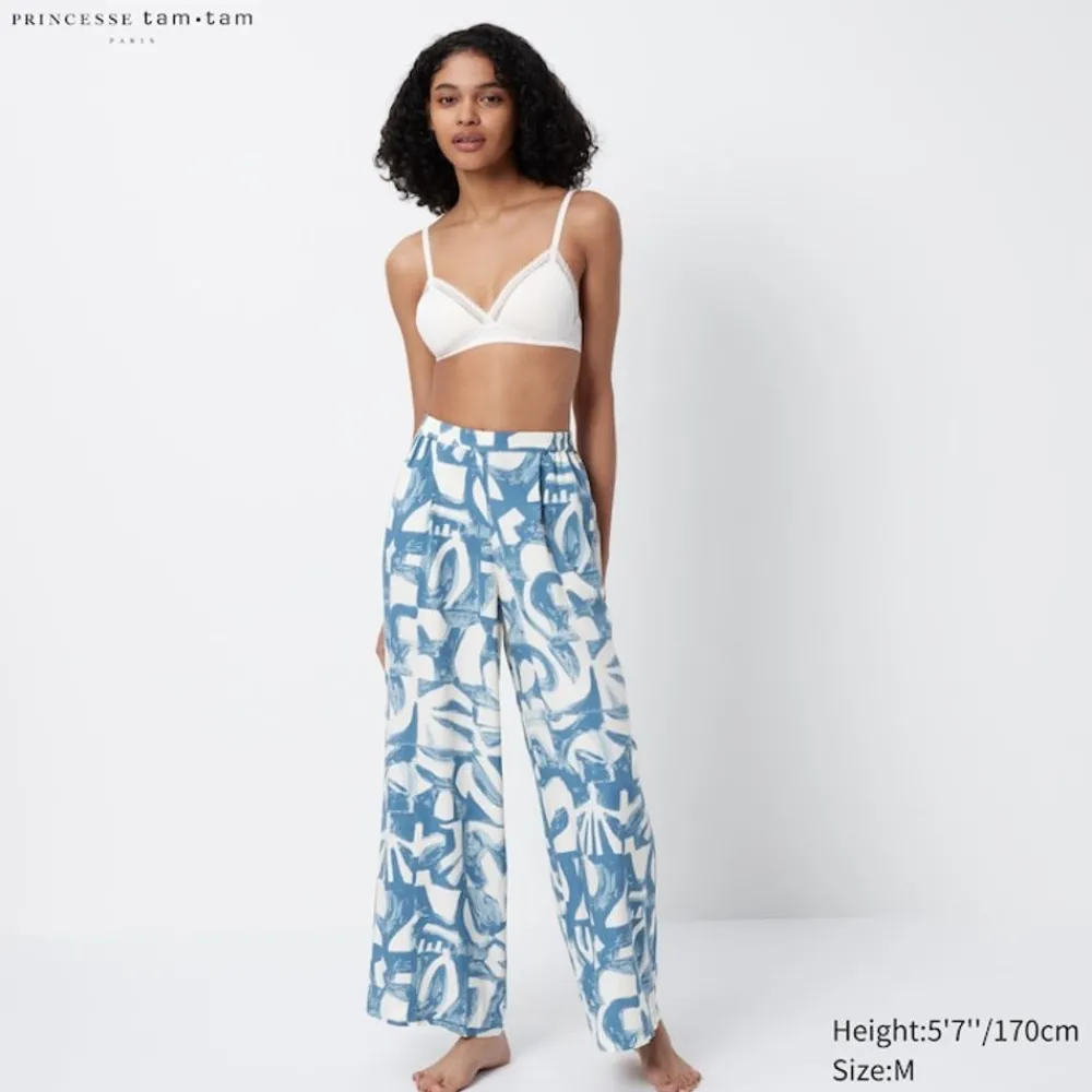 Loungewear & Pyjamas*UNIQLO Gemusterte Viskose Hose