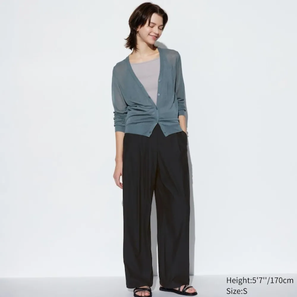 Hosen, Leggings & Jogginghosen*UNIQLO Gerade Ultra Stretch Airism Hose Mit Uv-Schutz (Wide Fit)