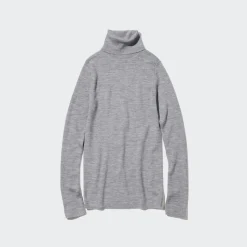 Pullover & Strickjacken*UNIQLO Gerippter 100 % Extra Feine Merinowolle Rollkragenpullover