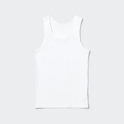 T-Shirts & Oberteile*UNIQLO Geripptes Dry Colour Unterhemd Weis