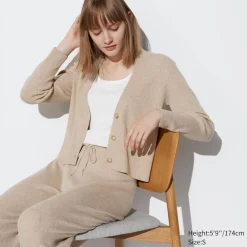 Pullover & Strickjacken*UNIQLO Gerippte Strickjacke