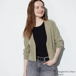 Pullover & Strickjacken*UNIQLO Gerippte Strickjacke